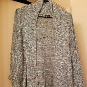 Teal knit cardigan/shawl